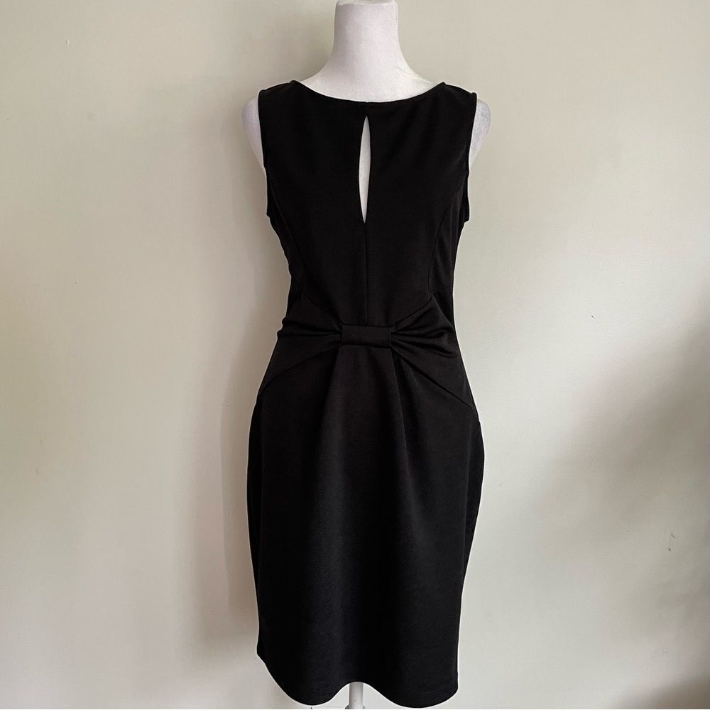 Mystic Little Black Dress Keyhole Neckline Stretch Fit Size Large